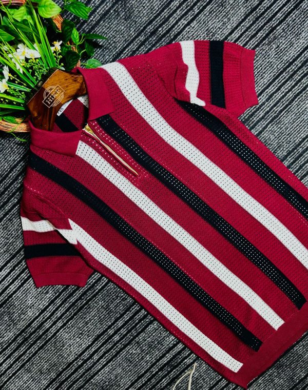 zipper polo marun