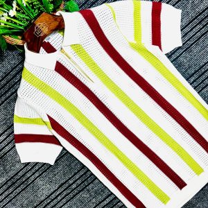 zipper polo green