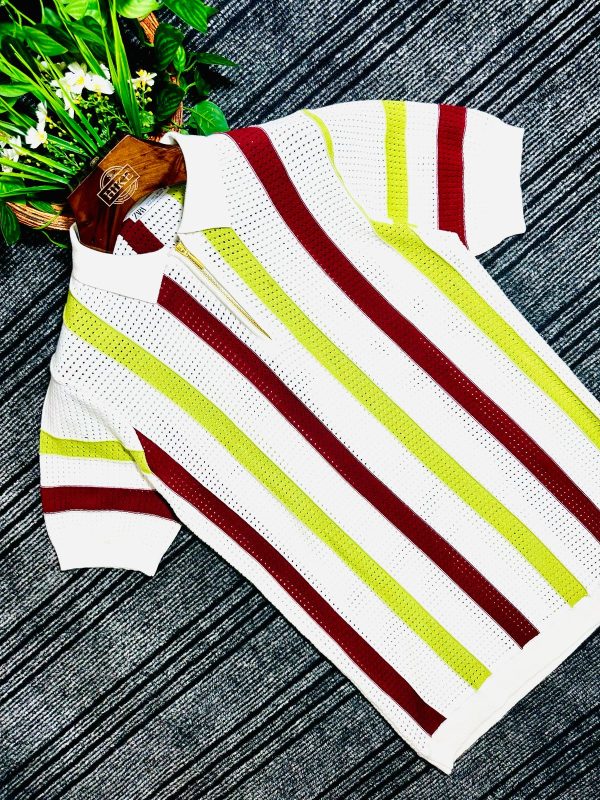 zipper polo green