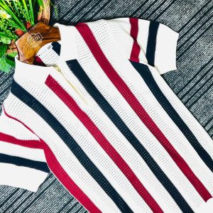 zipper polo  white